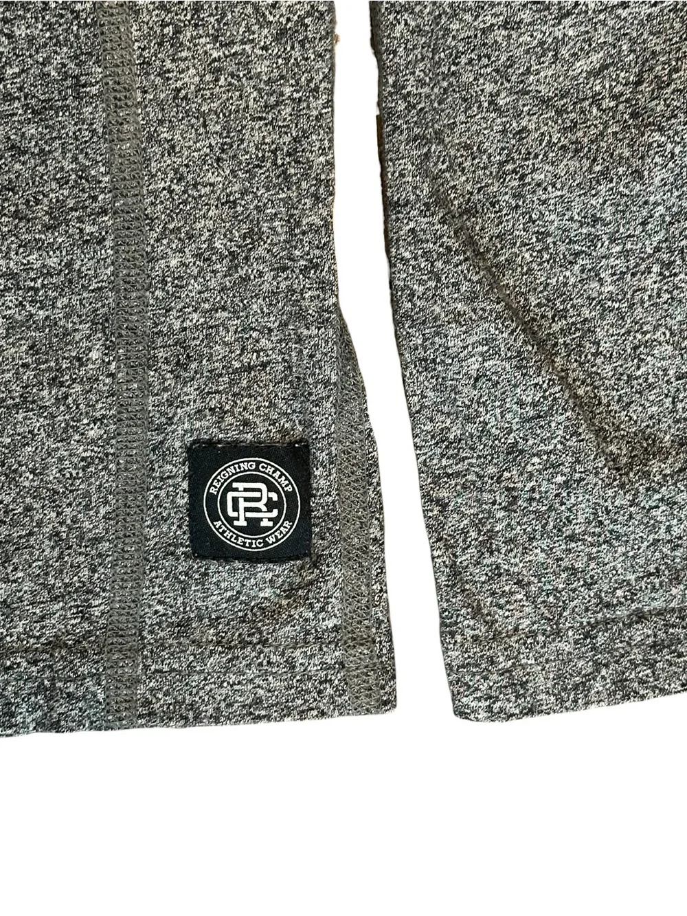 Reigning Champ Long Sleeve Henley Tee in Charcoal Grey Men’s Medium
